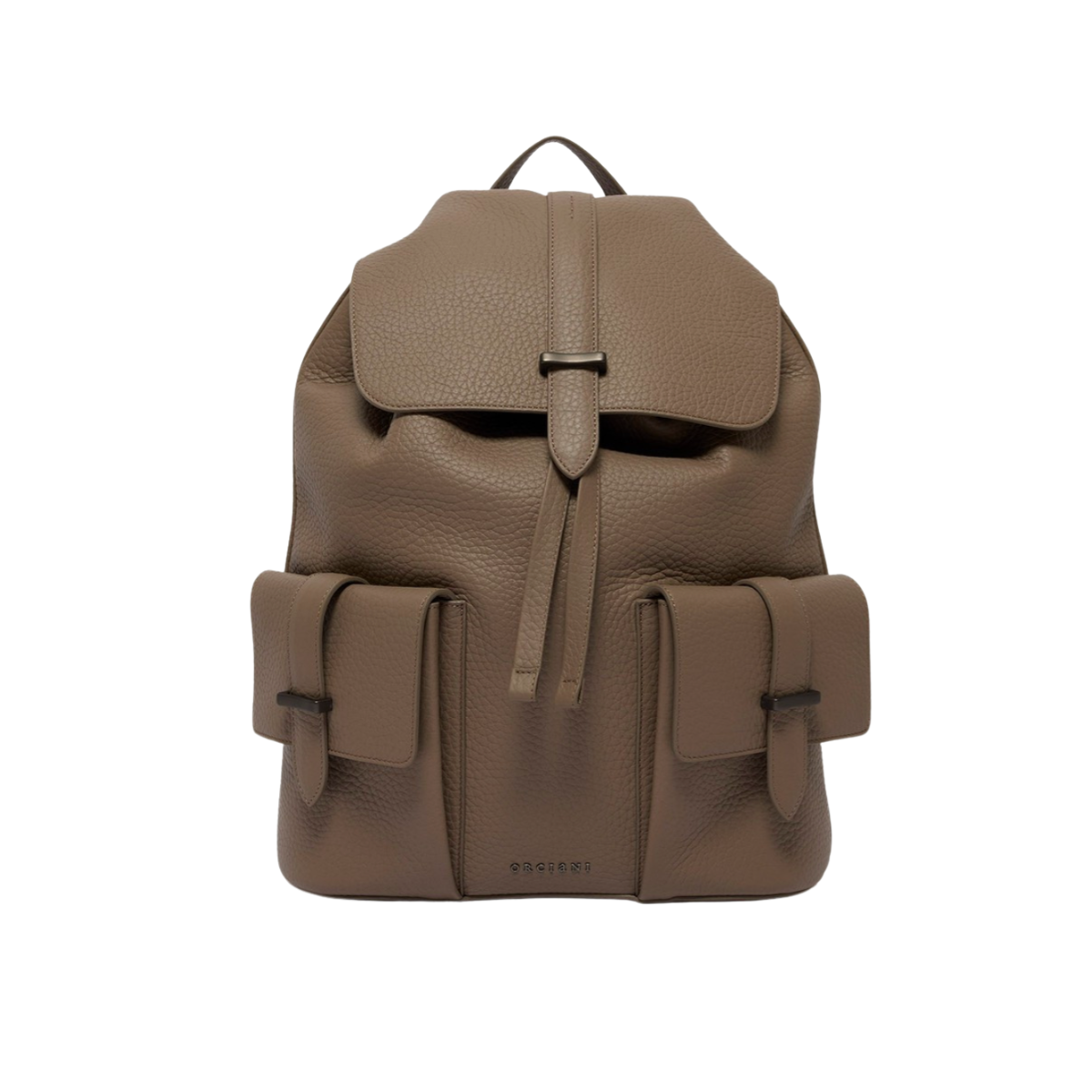 Orciani Jones Soft Zaino in Pelle Martellata Taupe