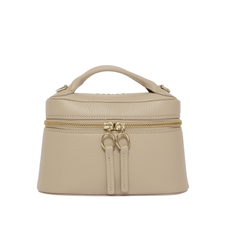 Orciani Mini Joy Micron Borsa in Pelle Martellata Beige