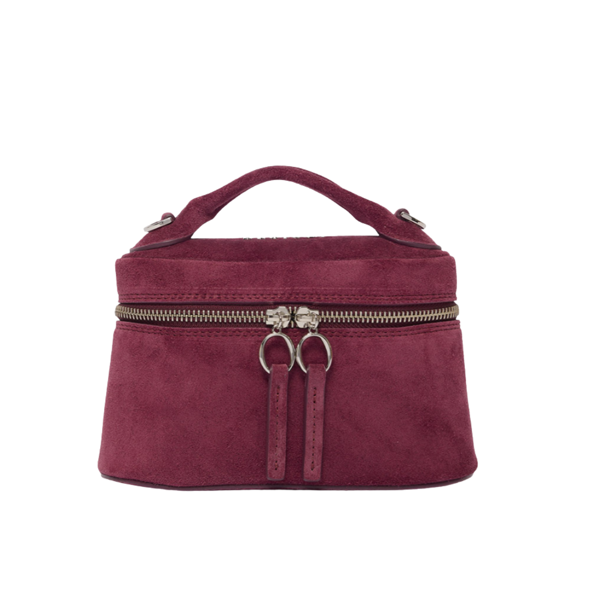 Orciani Mini Joy Peach Borsa in Suede Carminio