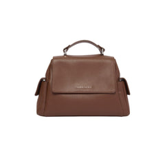 Orciani Sveva Bag Piccola Cargo in Pelle Martellata Cocoa