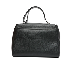 Orciani Sveva Soft Media Borsa a Spalla in Pelle Nero