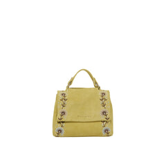 Orciani Sveva XS Peach Flowers Borsa in Pelle Scamosciata