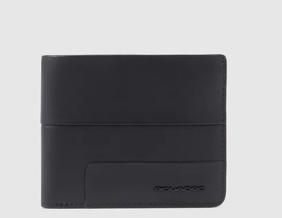PIQUADRO PU4188W119R/N PORTAFOGLIO UOMO CON PORTA MONETE IN PELLE