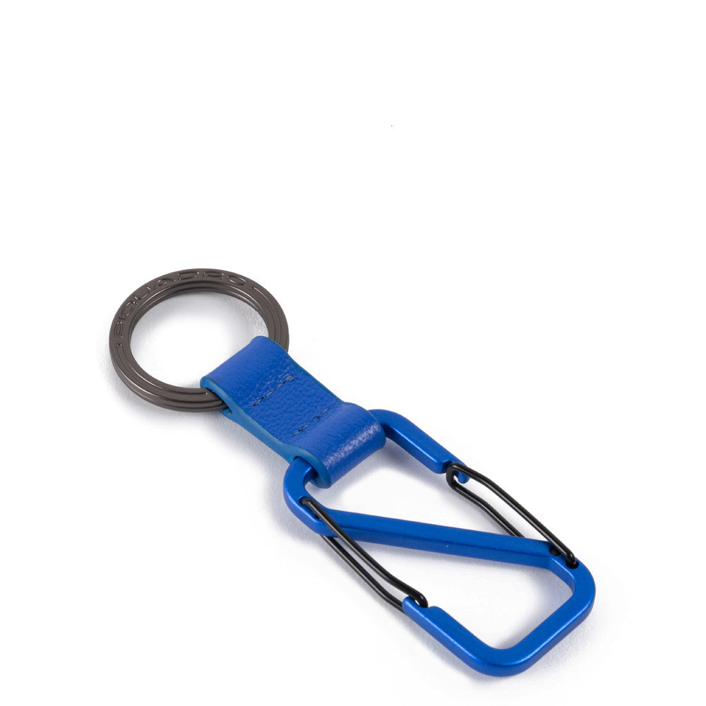 Portachiavi Con Moschettone Doppio Blu Elettrico Piquadro PP5223EM/BLU