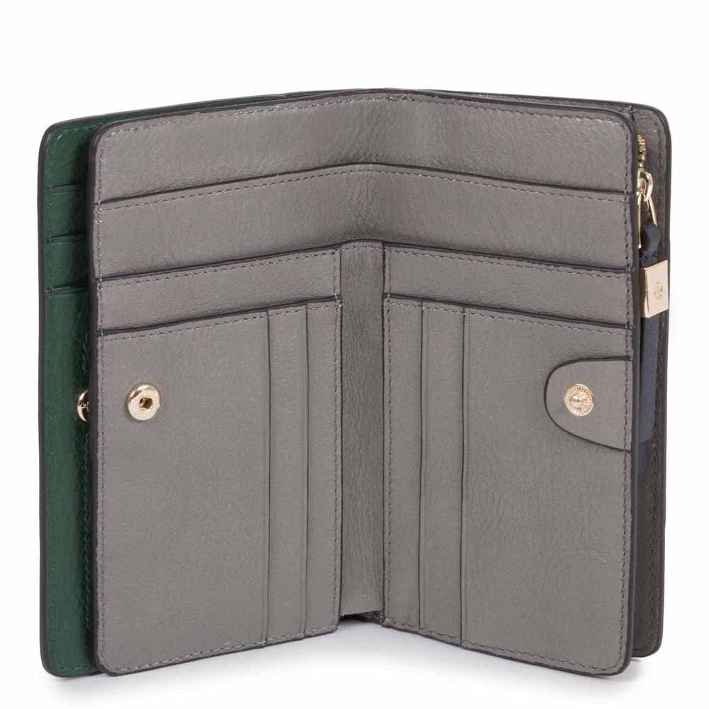 Portafoglio Donna Pelle Verde/grigio/blu Piquadro PD1353W92R/VE2