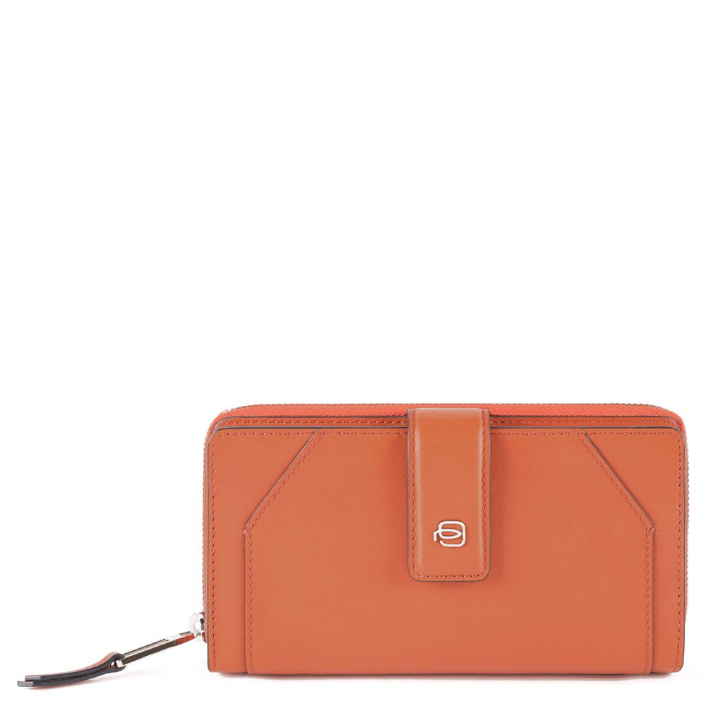 Piquadro Portafoglio Donna Con Portamonete, Porta Carte Arancio PD1354MUR/AR