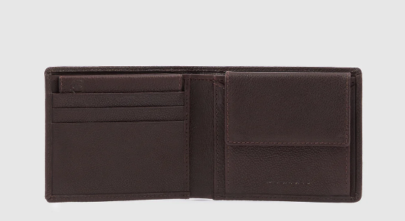 PIQUADRO PU4188W118R/TM PORTAFOGLIO UOMO CON PORTAMONETE IN PELLE