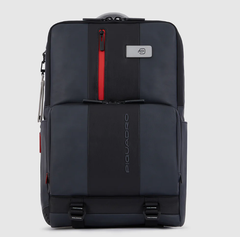 PIQUADRO CA5939UB00AIR/N ZAINO 2 COMPARTI PORTA PC 15,6 PELLE,BLACK AERATO