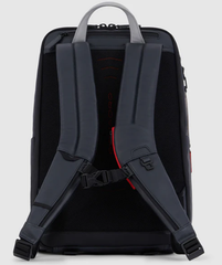 PIQUADRO CA5939UB00AIR/N ZAINO 2 COMPARTI PORTA PC 15,6 PELLE,BLACK AERATO