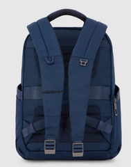 PIQUADRO CA6219W120/BLU ZAINO PC 14" IN PELLE E TESSUTO