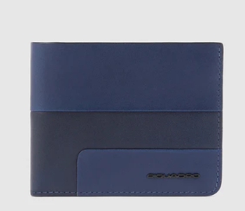 PIQUADRO PU4188W119R/BLU PORTAFOGLIO UOMO CON PORTA MONETE IN PELLE
