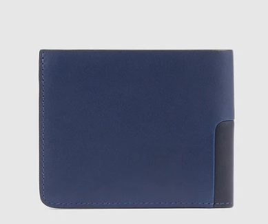 PIQUADRO PU4188W119R/BLU PORTAFOGLIO UOMO CON PORTA MONETE IN PELLE