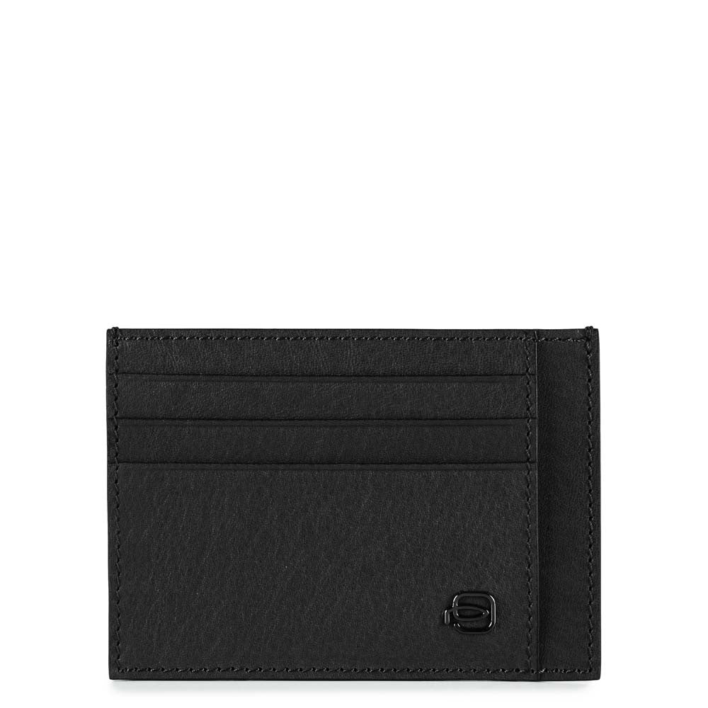 Piquadro Bustina Porta Carte Di Credito Tascabile Nero PP2762B3R/N PIQUADRO PORTA CARTE PORTAFOGLIO