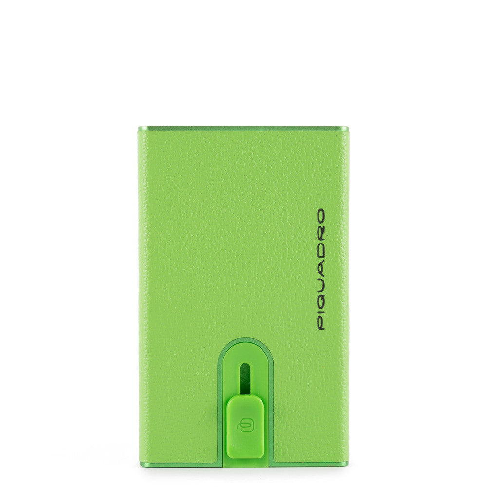 Porta Carte Di Credito Con Sliding System Verde Fluo Piquadro PP4825EMR/VE