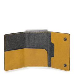 Piquadro Compact Wallet Per Banconote E Carte Di Credito Giallo PP4891B3R/G PIQUADRO PORTAFOGLIO PORTA DOCUMENTI PORTA CARTE 