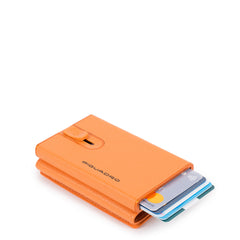 Compact Wallet Per Banconote E Carte Di Credito Arancio Fluo Piquadro PP4891EMR/AR