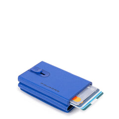 Compact Wallet Per Banconote E Carte Di Credito Blu Elettrico Piquadro PP4891EMR/BLU