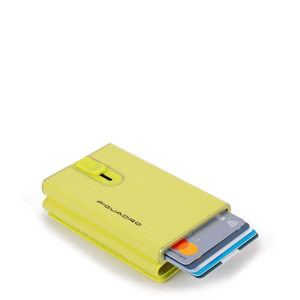 Compact Wallet Per Banconote E Carte Di Credito Giallo Fluo Piquadro PP4891EMR/G