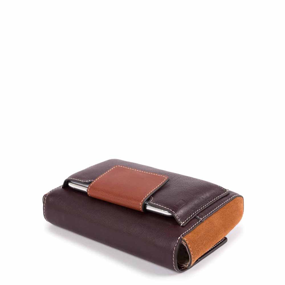Piquadro Pochette Con Tracolla Rimovibile, Tasca Posteriore Melanzana - Cuoio PP5292DFSR/MCU