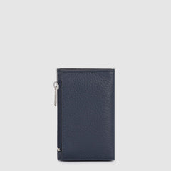 Piquadro PP5585MOSR-BLU Compact Wallet Porta Monete Con Sliding System Blu