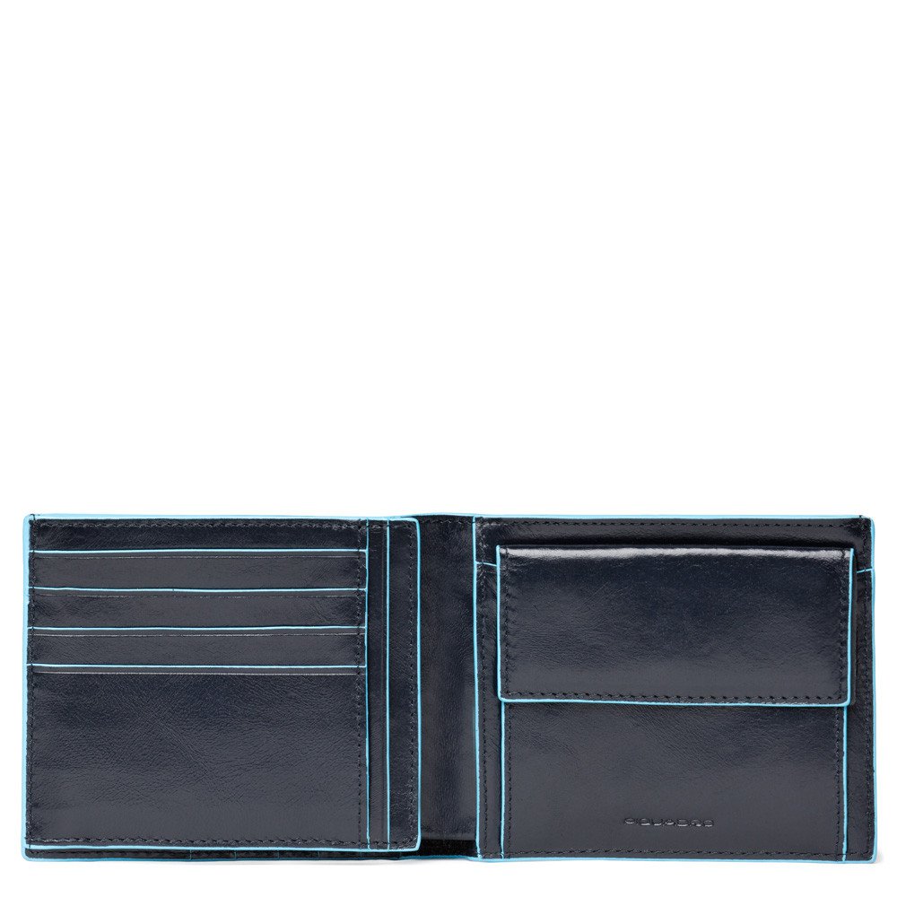 Piquadro Portafoglio Uomo Con Porta Monete Blu Notte PU1240B2/BLU2