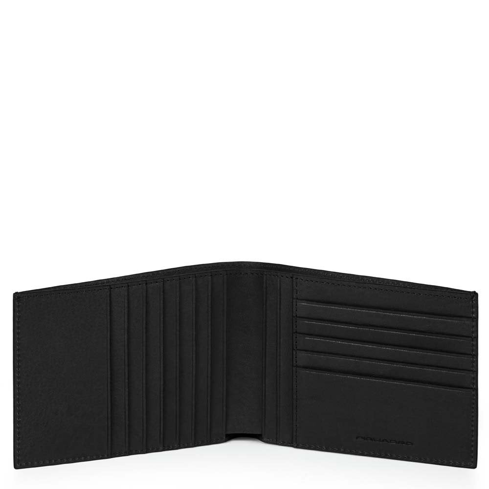 Piquadro Portafoglio Uomo Con Dodici Scomparti Porta Carte Nero PU1241B3R/N