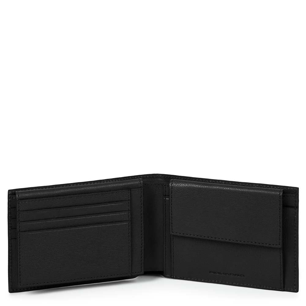 Piquadro Portafoglio Uomo Con Porta Documenti, Portamonete Nero PU1392B3R/N