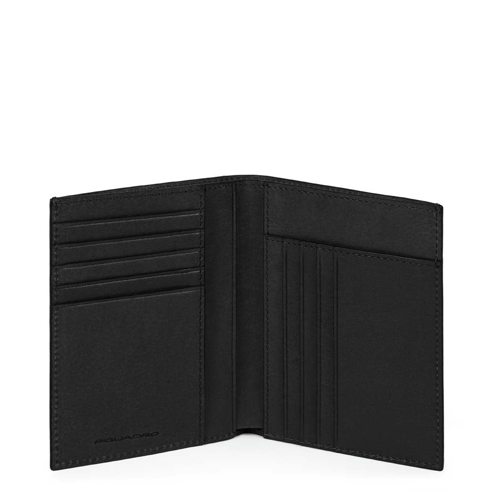 Piquadro Portafoglio Uomo Verticale Con Scomparti Per Carte Nero PU1393B3R/N