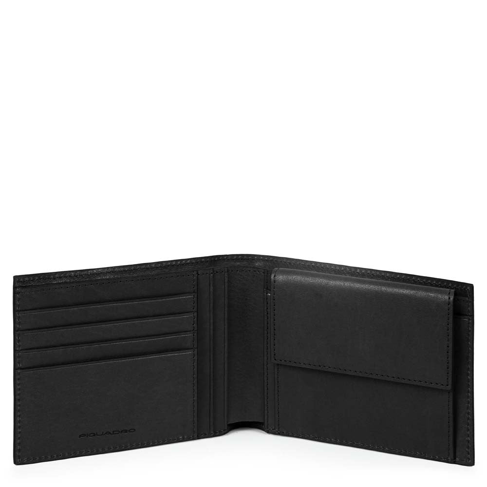 Piquadro Portafoglio Uomo Con Portamonete Nero PU257B3R