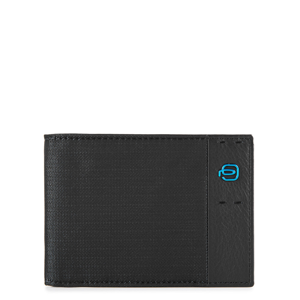 Piquadro Portafoglio Uomo Con Portamonete Chevron/nero PU257P16