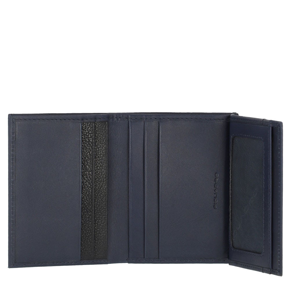 Portafoglio Piquadro Uomo Con Porta Monete Blu Notte PU3244S118R/BLU