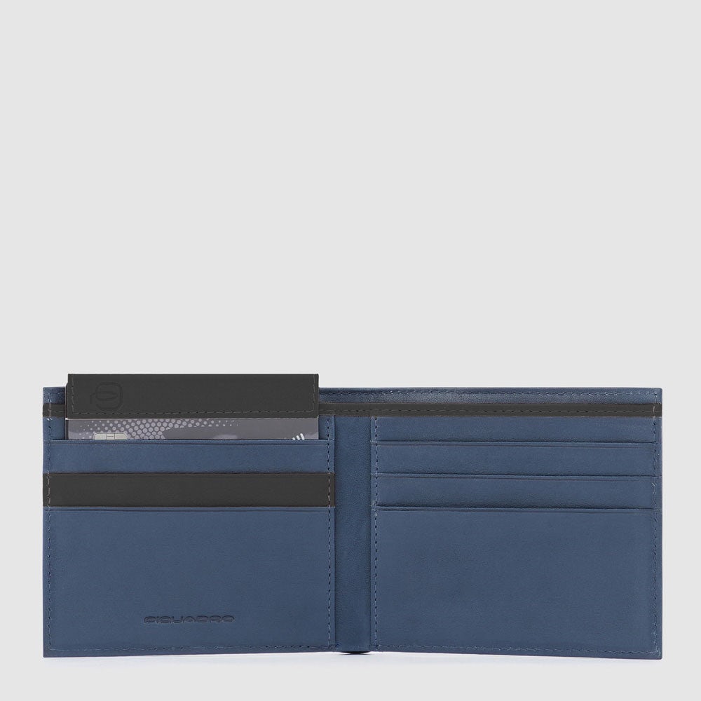 Piquadro PU3891W115R - Portafoglio Uomo Con Porta Documenti Rimovibile Blu