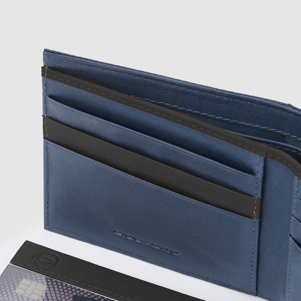 Piquadro PU3891W115R - Portafoglio Uomo Con Porta Documenti Rimovibile Blu