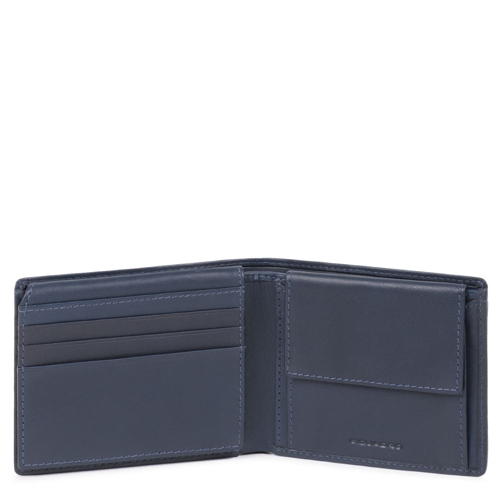 Portafoglio Uomo Con Porta Documenti Piquadro Blu Ottanio PU4518S111R/BLU