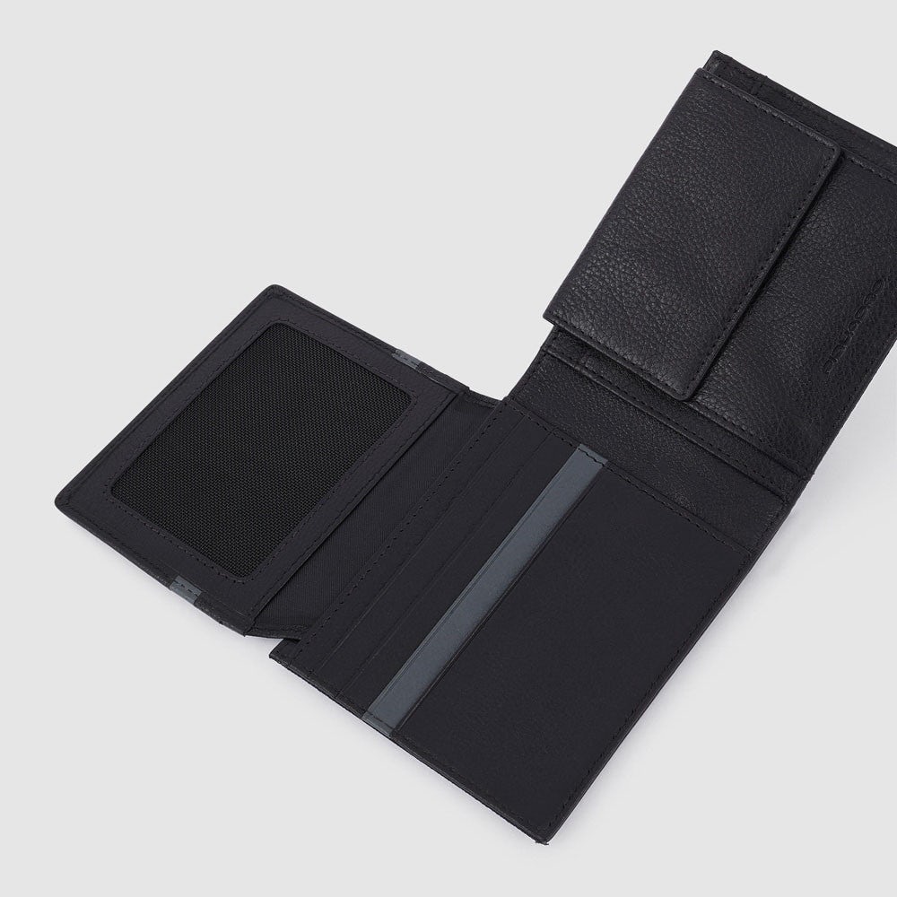 Piquadro PU4518W115R - Portafoglio Uomo Con Porta Documenti Nero