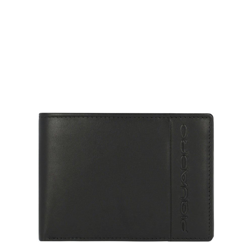 Portafoglio Piquadro Uomo Sottile Con Porta Monete Nero PU4823S118R/N