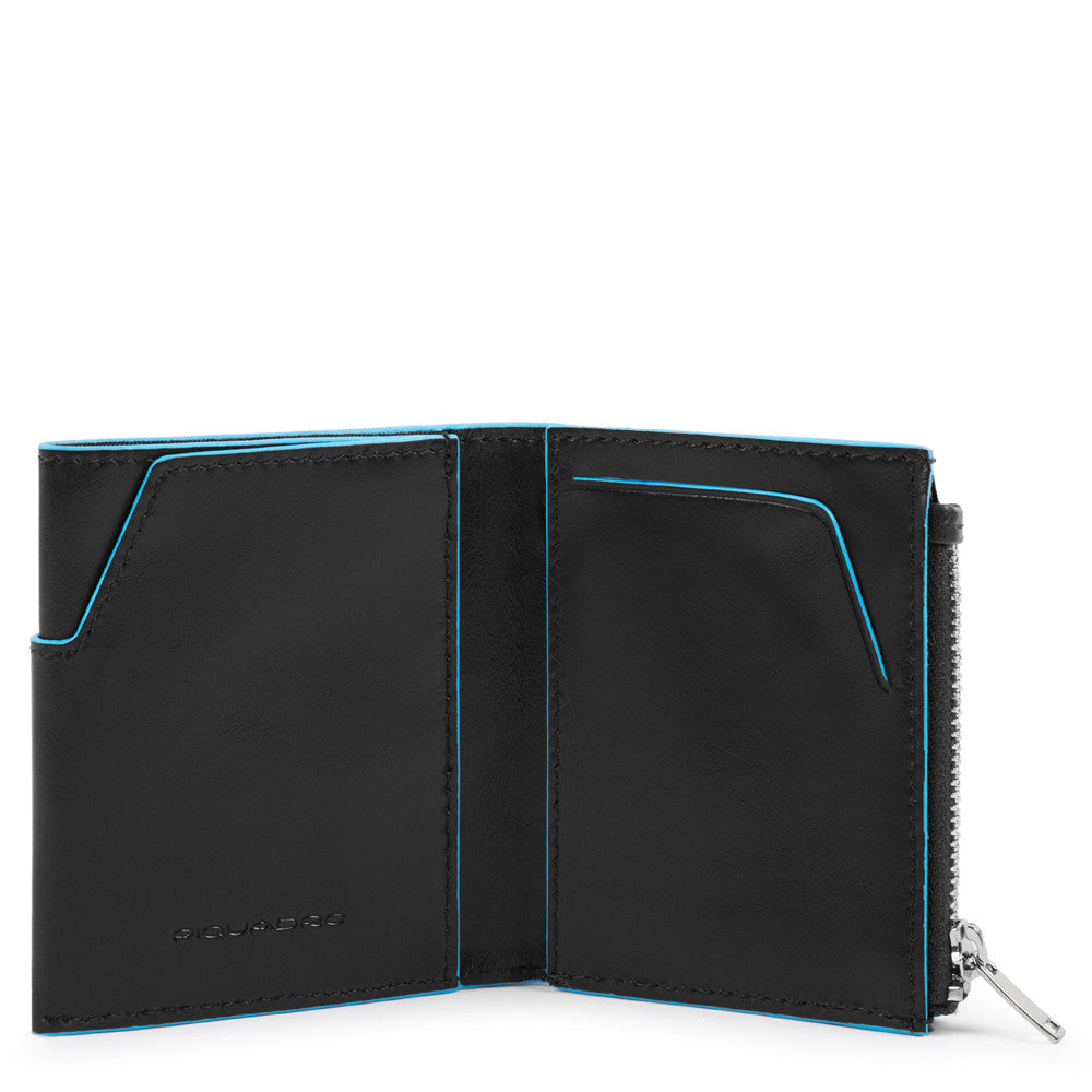 Portafoglio Mini Con Tasca Porta Monete Laterale Nero Piquadro PU5114B2R/N