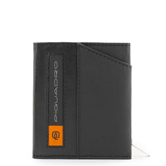 Portafoglio Compatto Super Sottile In Nylon Nero Piquadro PU5114BIO/N