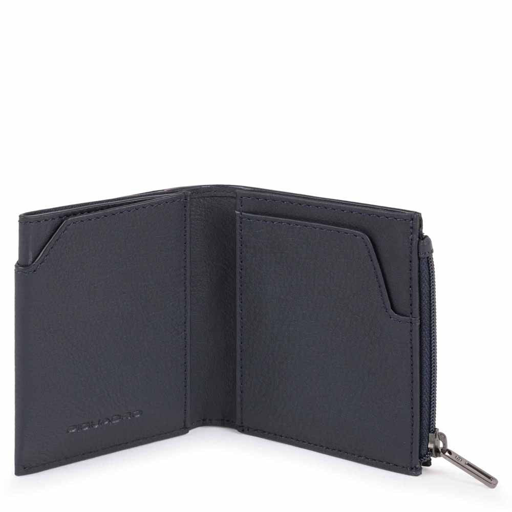 Piquadro Portafoglio Compatto Super Sottile Blu Notte PU5114W103R/BLU