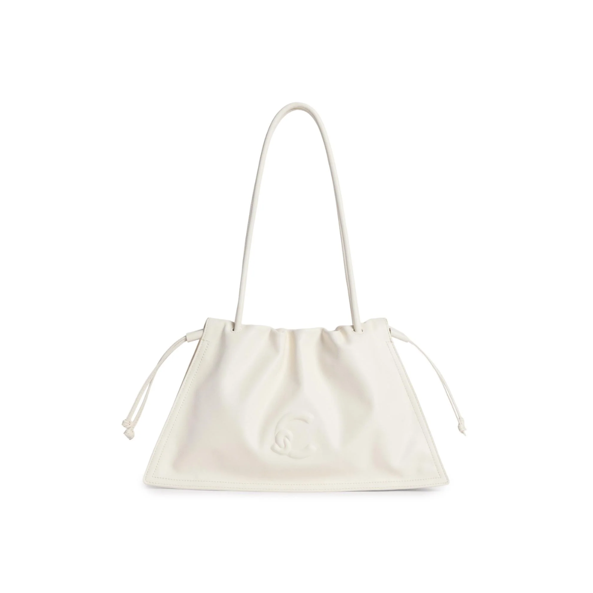 Coccinelle Dulse Medium Borsa in Pelle Colore Perla