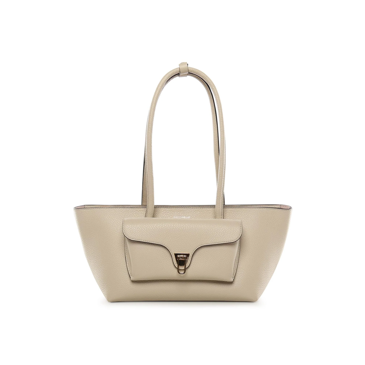 Coccinelle Beat Double Borsa in Pelle Sandshell
