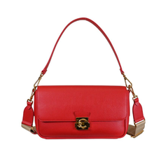 Coccinelle C-Me Lock Borsa a Spalla in Pelle Scarlet