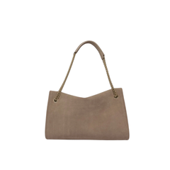 Orciani Venus M Peach Borsa a Spalla in Suede Sabbia
