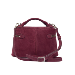 Orciani Mini Joy Peach Borsa in Suede Carminio