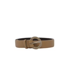 Orciani Icon Micro Chain Soft Cintura in Pelle Biscotto