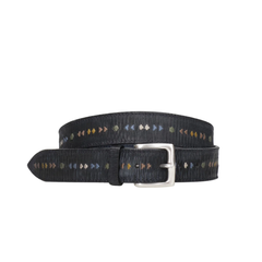 Orciani Blade Symbol Cintura in Cuoio Blu