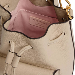 Coccinelle Beat Generation S26 Borsa a Secchiello in Pelle Beige