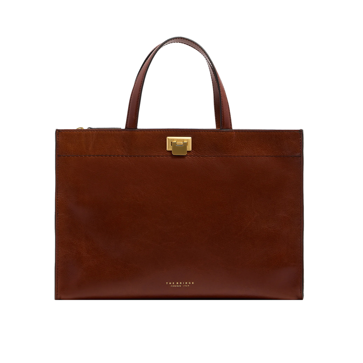 The Bridge Leila Shopper Borsa a Mano in Pelle Marrone