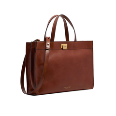 The Bridge Leila Shopper Borsa a Mano in Pelle Marrone