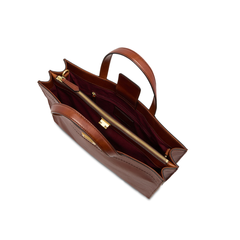 The Bridge Leila Shopper Borsa a Mano in Pelle Marrone